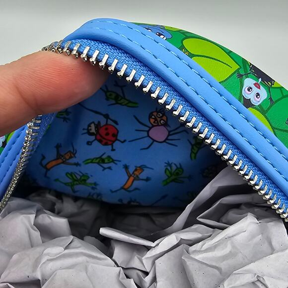 Loungefly X Pixar Disney A Bug\'s Life Green Mini Backpack Character Flik Dot NEW
